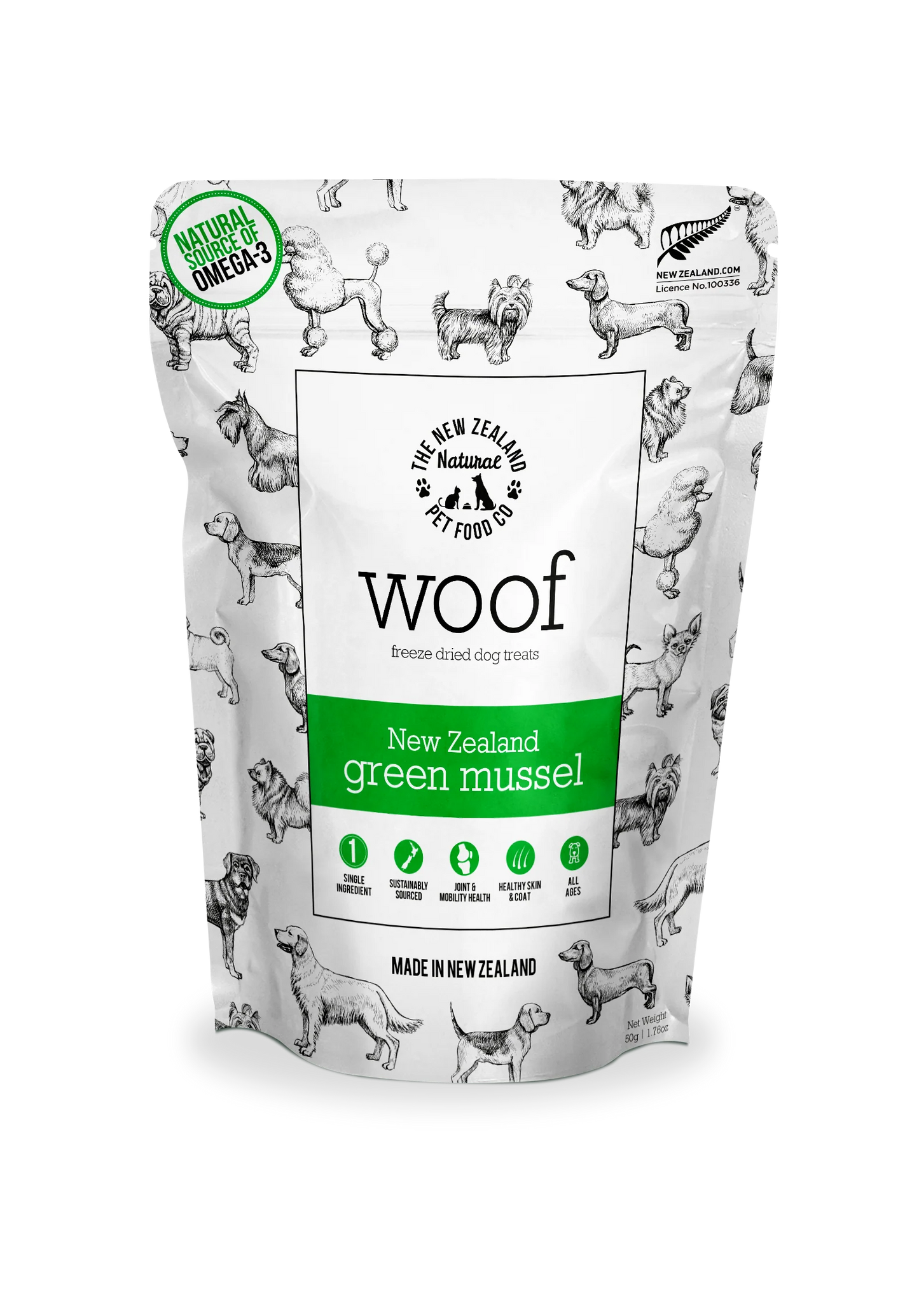 New Zealand Natural - Woof New Zealand Green Mussels Treat