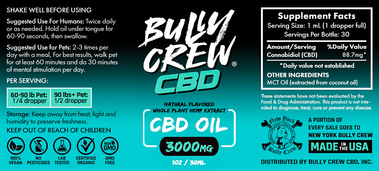 Bully Crew CBD - CBD Oil 3500mg