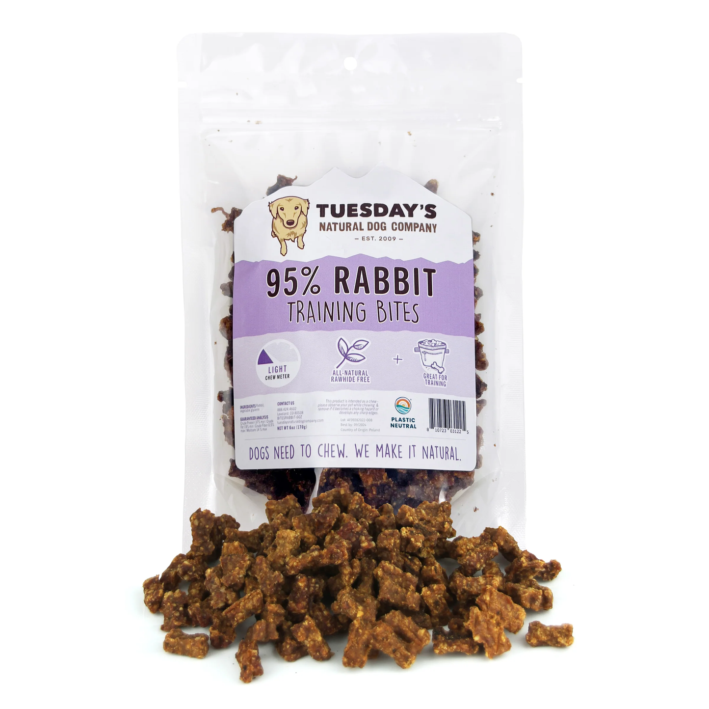 Tuesday's Natural Dog Rabbit Training Bites
