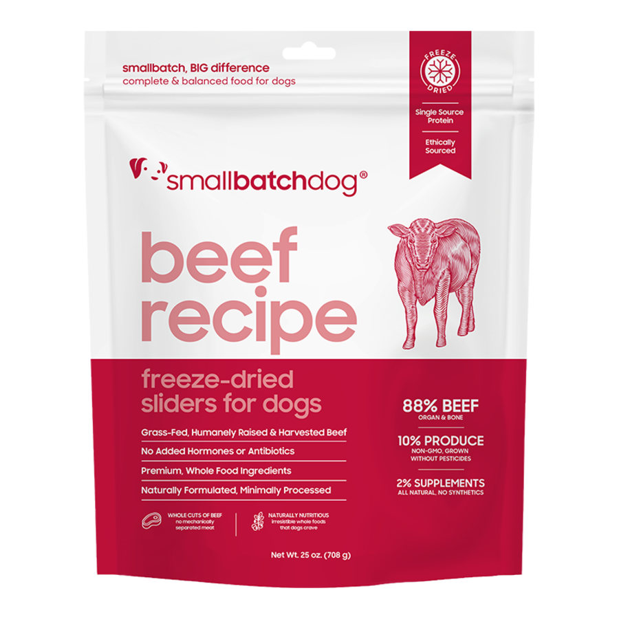 Small Batch Dog Freeze-Dried Beef Batch Slider 25oz
