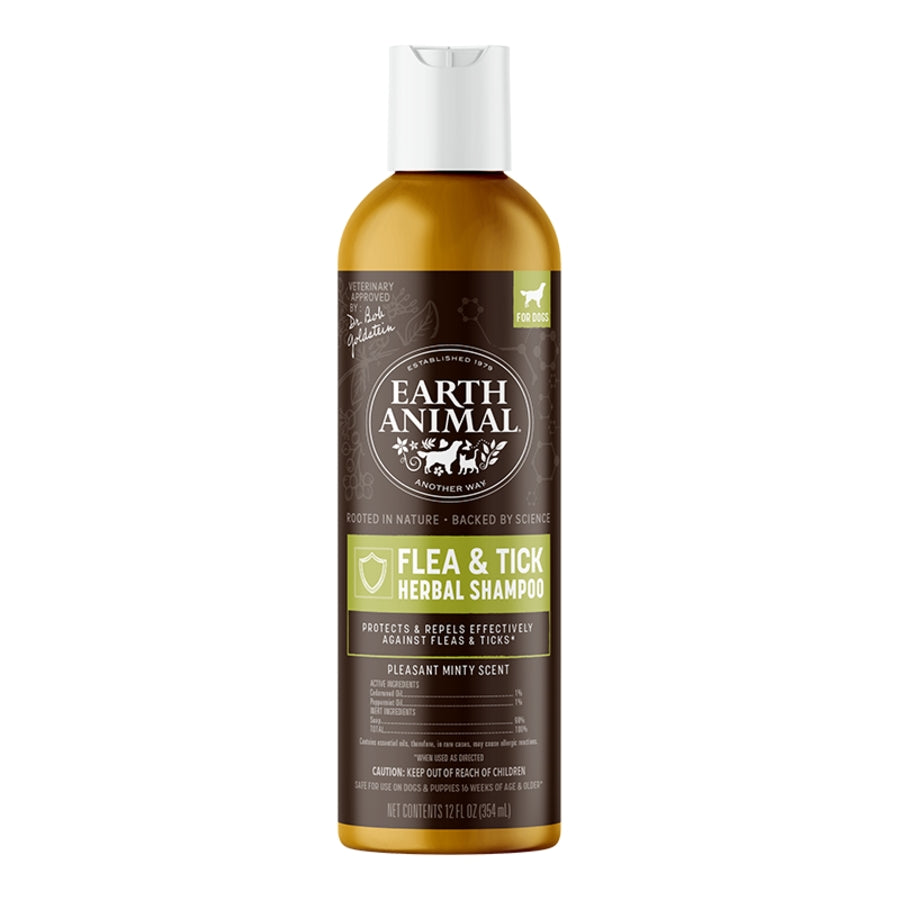 Earth Animal Natural Flea & Tick Shampoo - Herbal 12oz