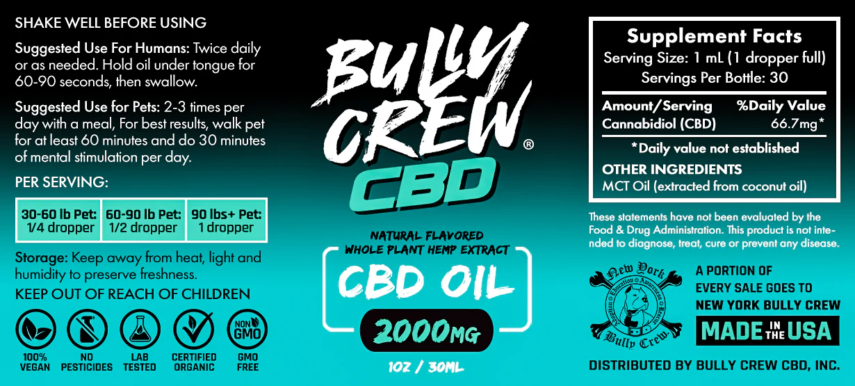 Bully Crew CBD - CBD Oil 2500mg