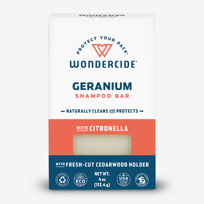 Wondercide Flea & Tick Geranium  Shampoo 4oz Bar