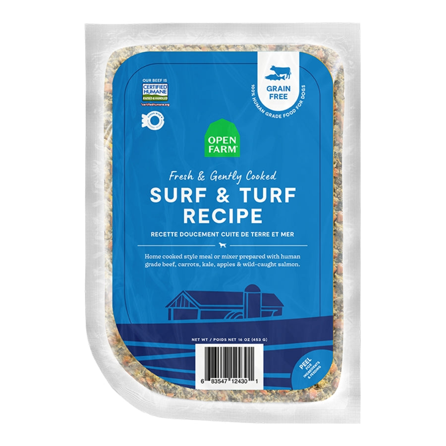 Open Farm- Frozen Gently Cooked Surf & Turf 16oz