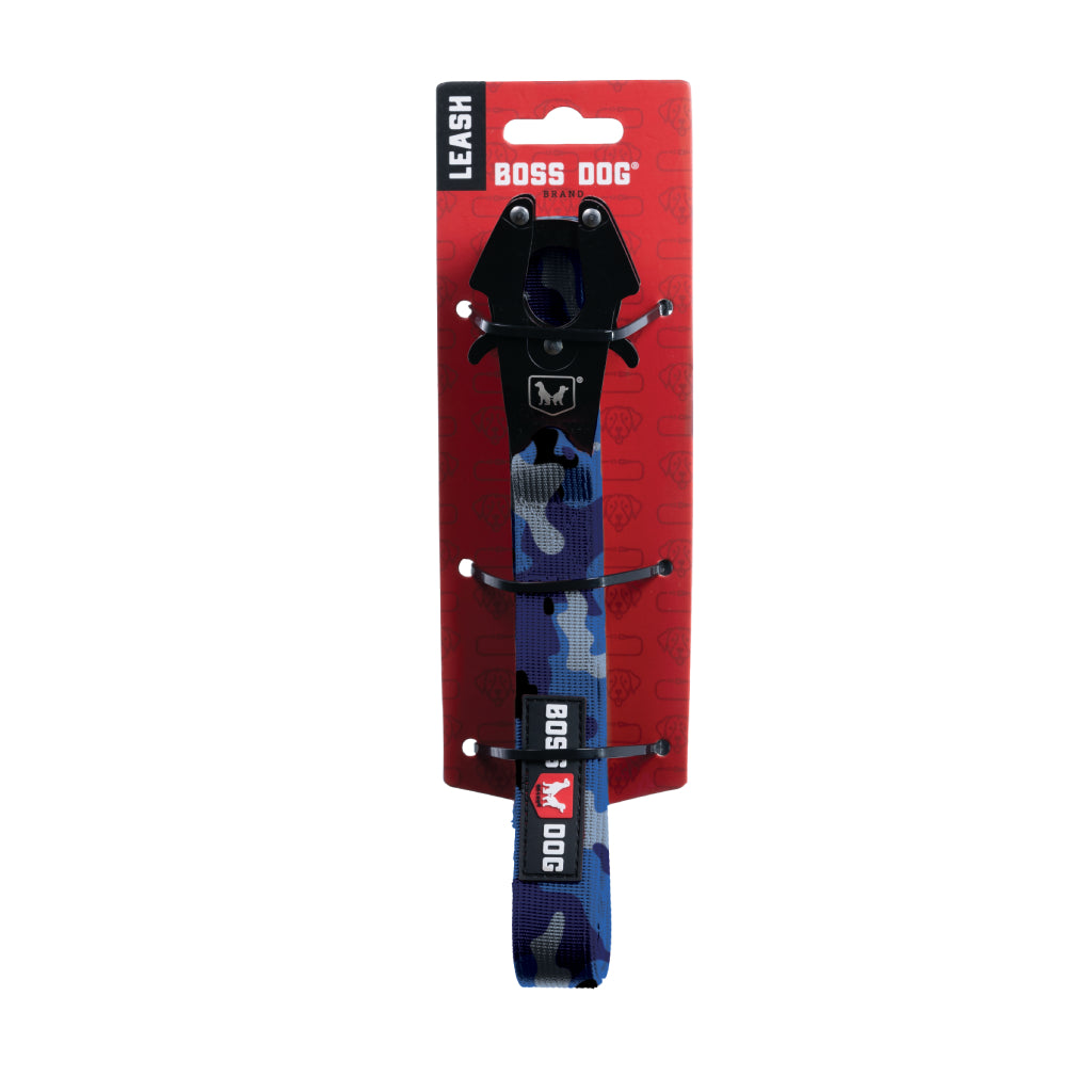 Boss Dog Leash 4FT Blue Camo
