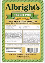 Albright's 2lb PMR Rabbit (80/10/10)