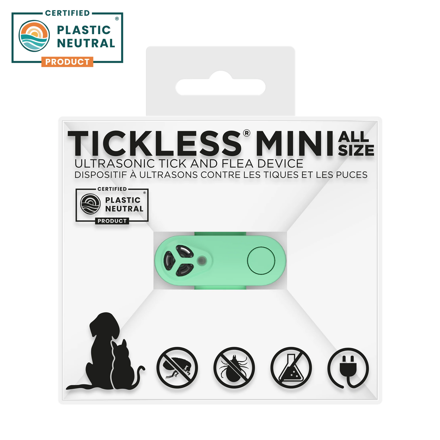 Tickless Ultrasonic Tick & Flea - Rechargeable - Mint