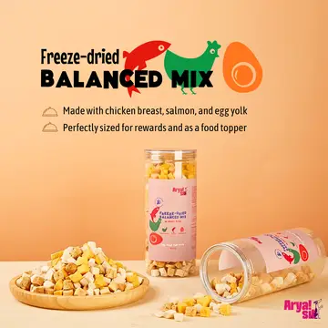 Arya Sit- Freeze Dried Balanced Mix Bites 10oz (Chicken, Salmon, & Yolk)