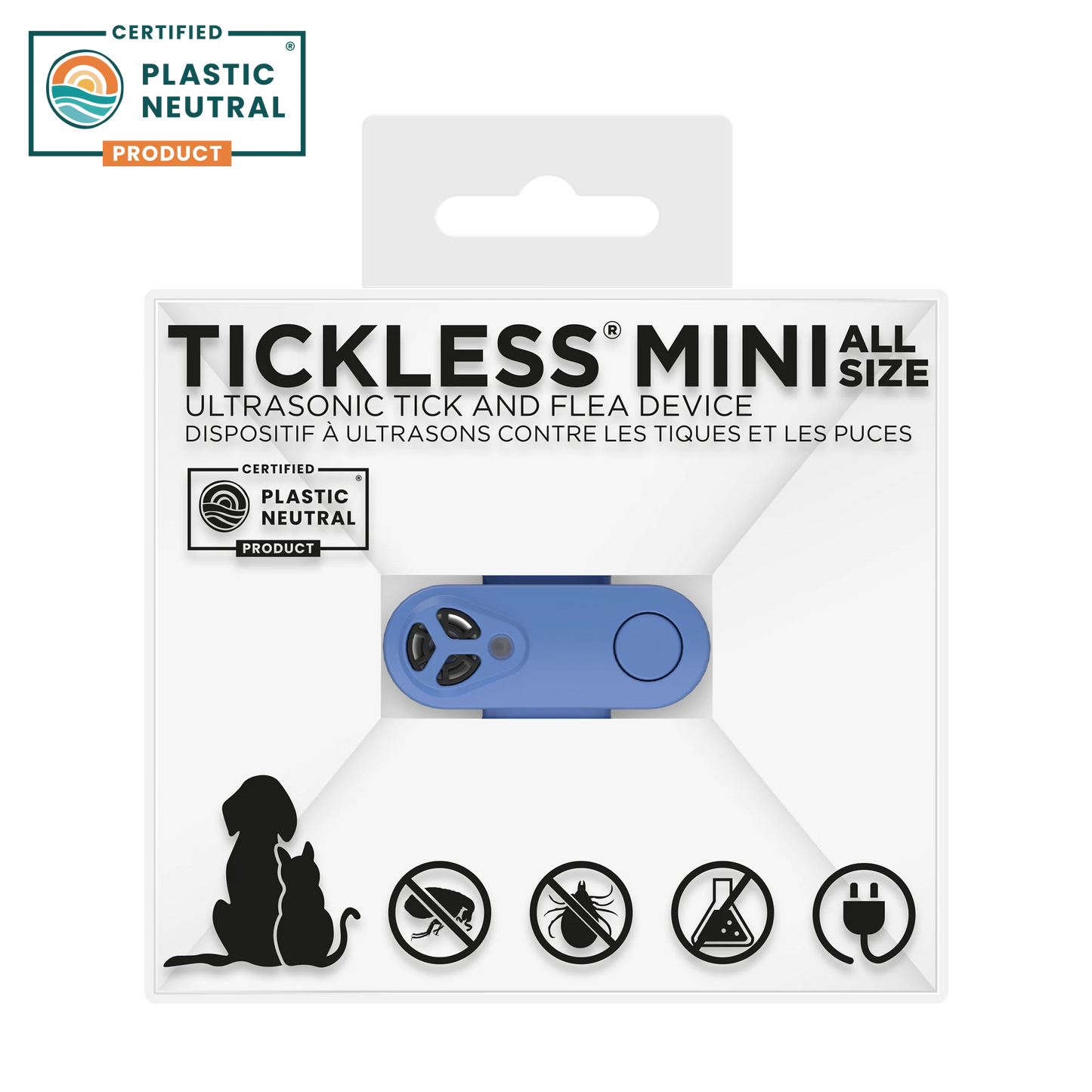 Tickless Ultrasonic Tick & Flea - Rechargeable - Blue