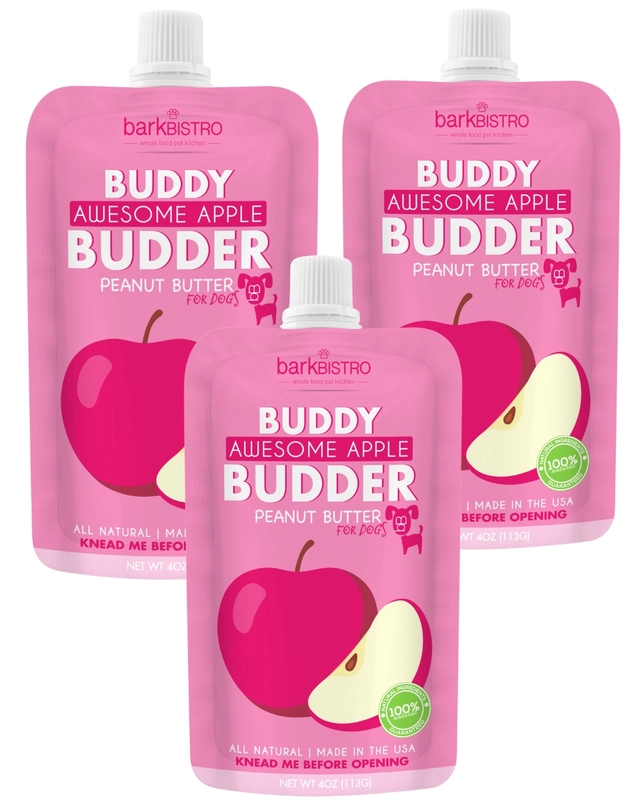 Awesome Apple - Bark Bistro Buddy Budder 4oz Squeeze