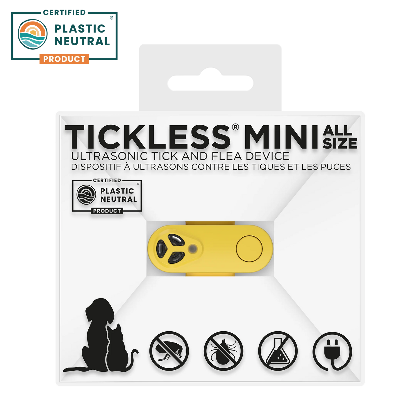 Tickless Ultrasonic Tick & Flea - Rechargeable - Marigold