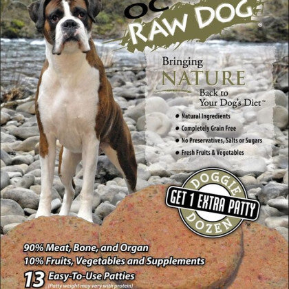 OC Raw Turkey & Produce Patty 6lb