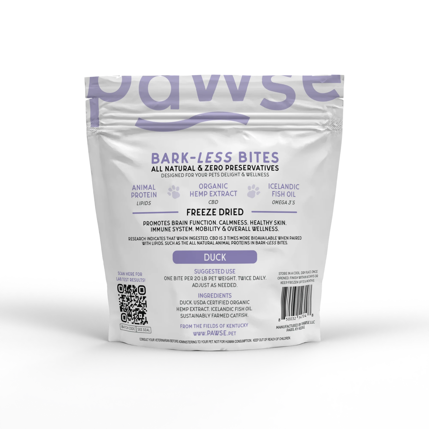 Pawse - Trial Size Barkless Bites - Duck