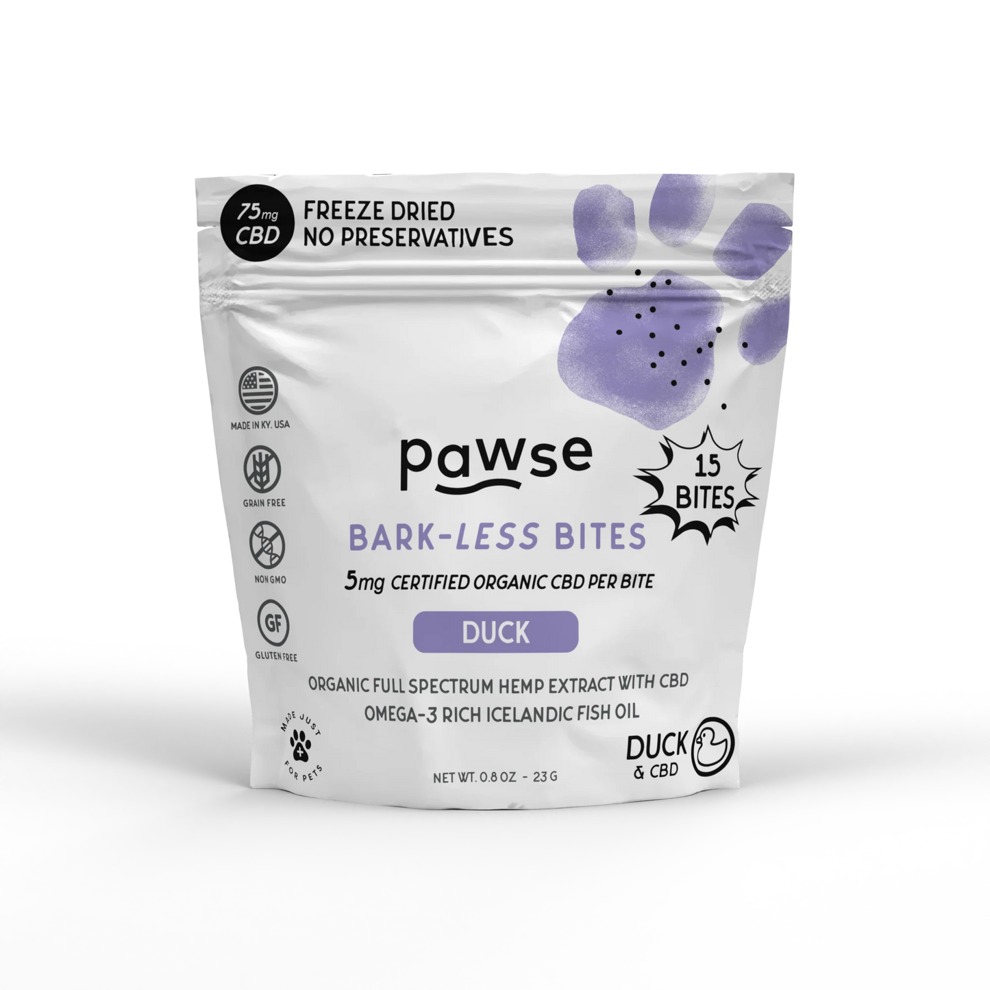 Pawse - Trial Size Barkless Bites - Duck