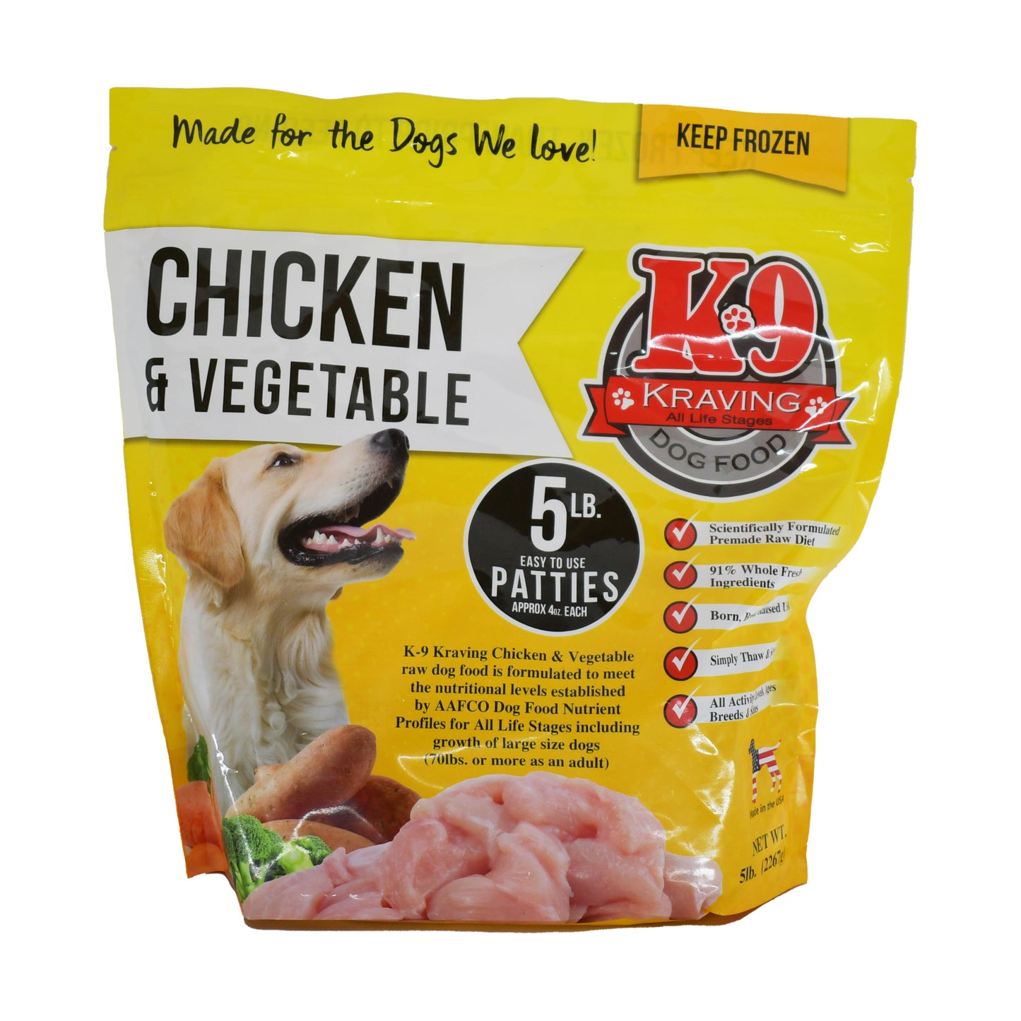 K9 Kraving 5lb Chicken Patties
