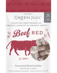 Green JuJu Beef Red Freeze Dried Treats 3oz