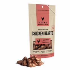 VITAL ESSENTIALS DOG FREEZE-DRIED TREAT CHICKEN HEARTS 1.9oz