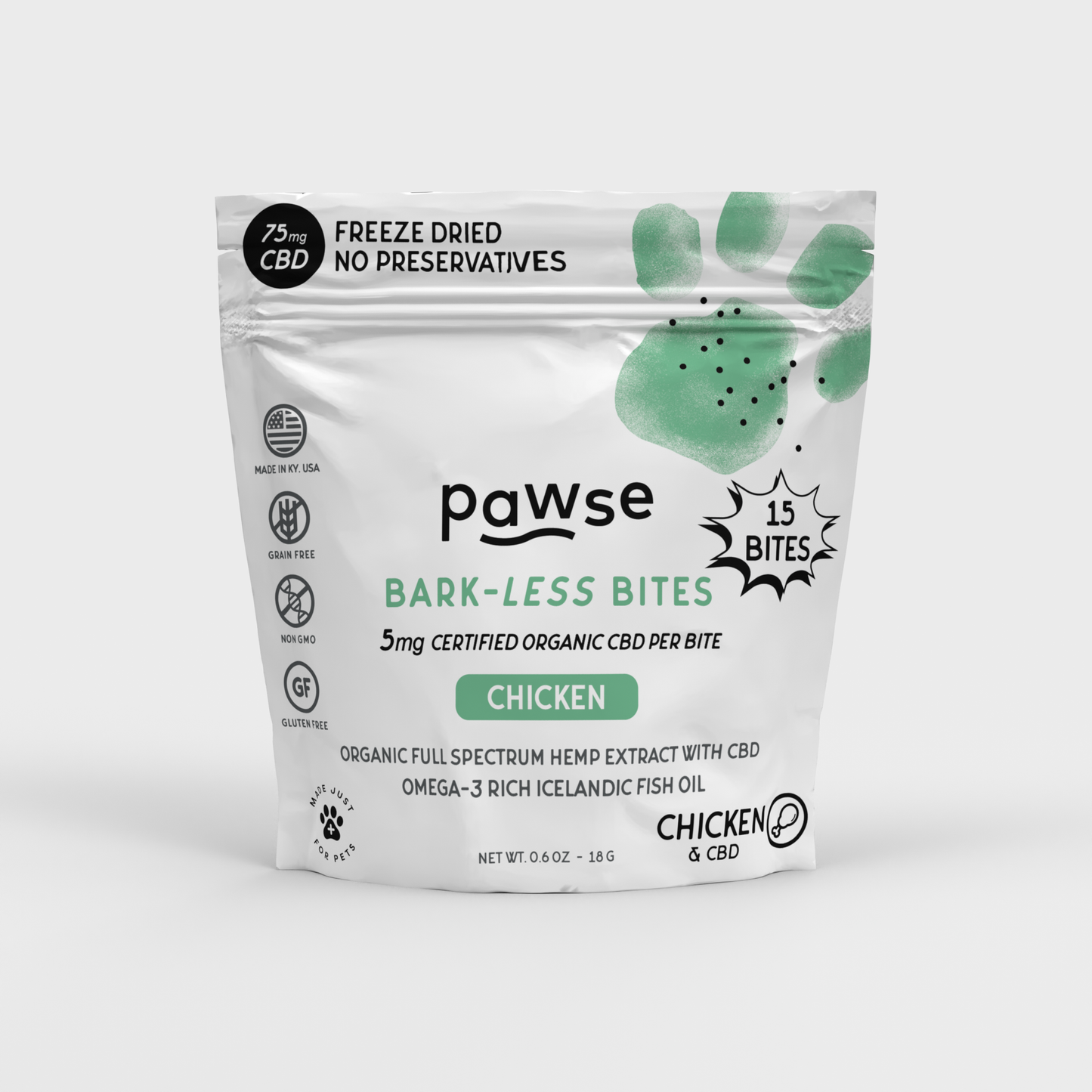 Pawse - Trial Size Barkless Bites - Chicken
