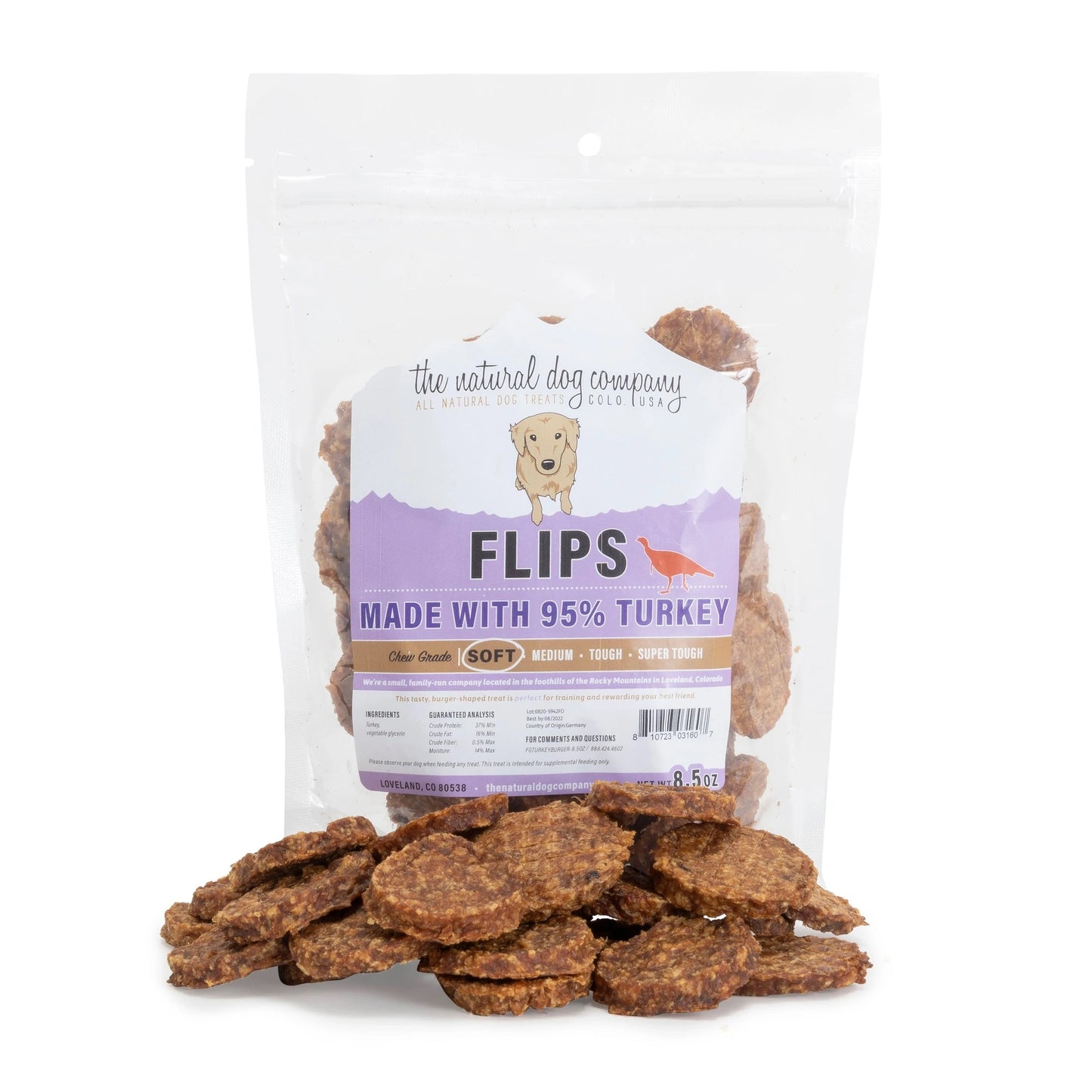 Tuesdays Natural Dog Company Turkey Flips 8.5oz