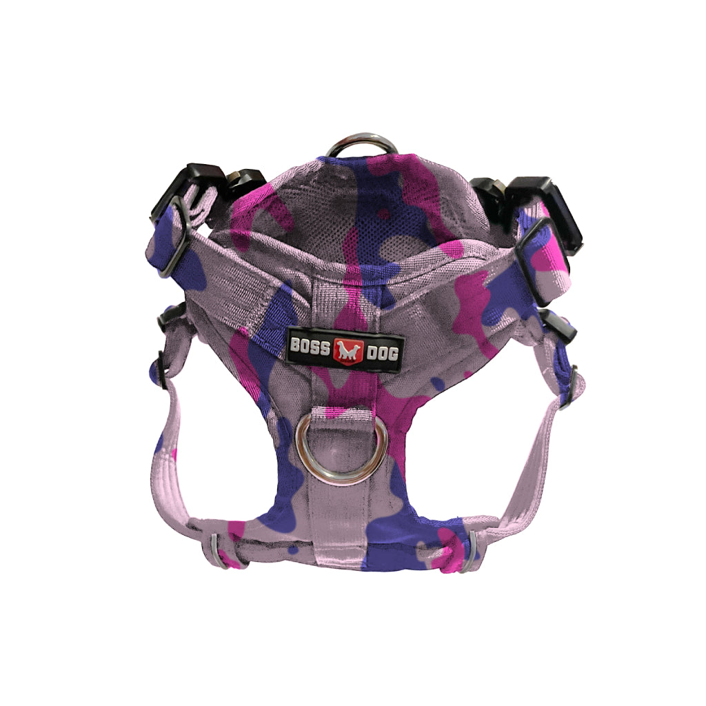Boss Dog Harness M - Pink Camo