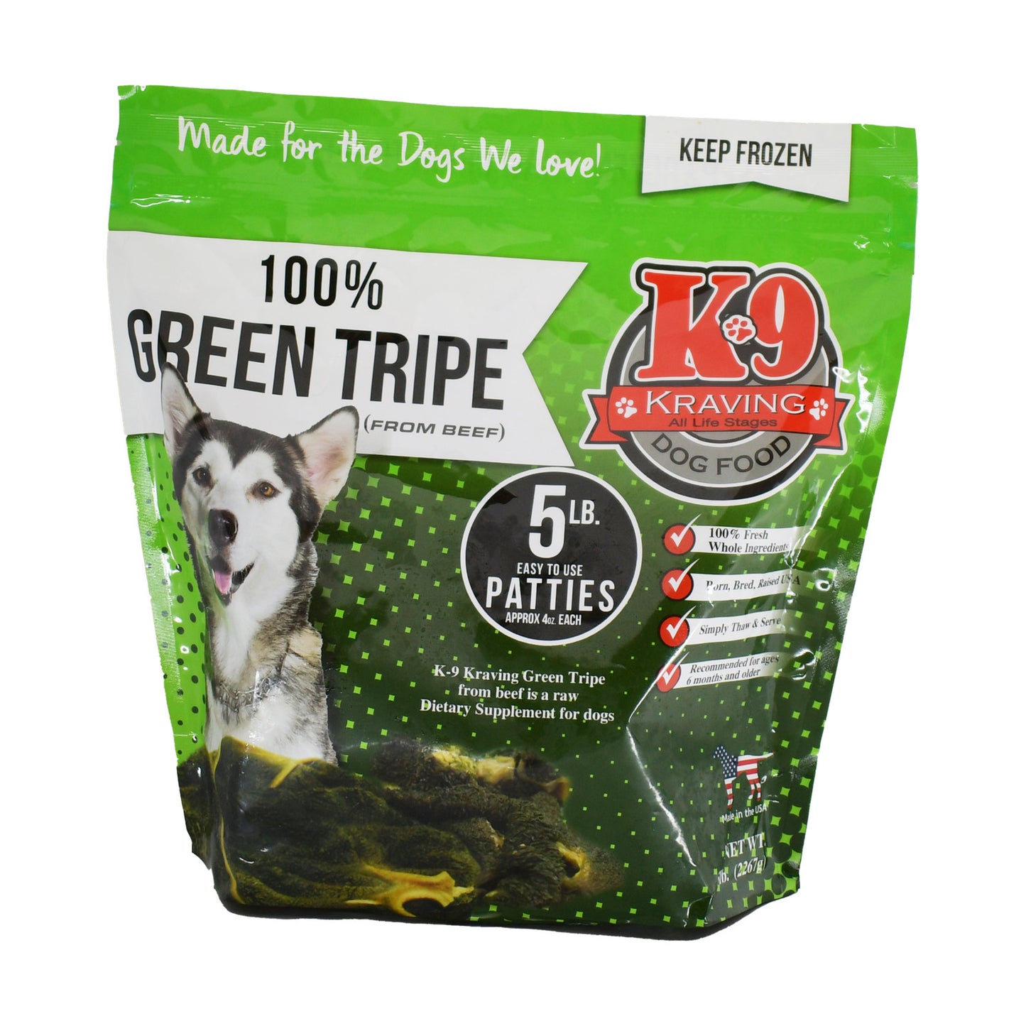 k9 Kraving 5lb Tripe Patties