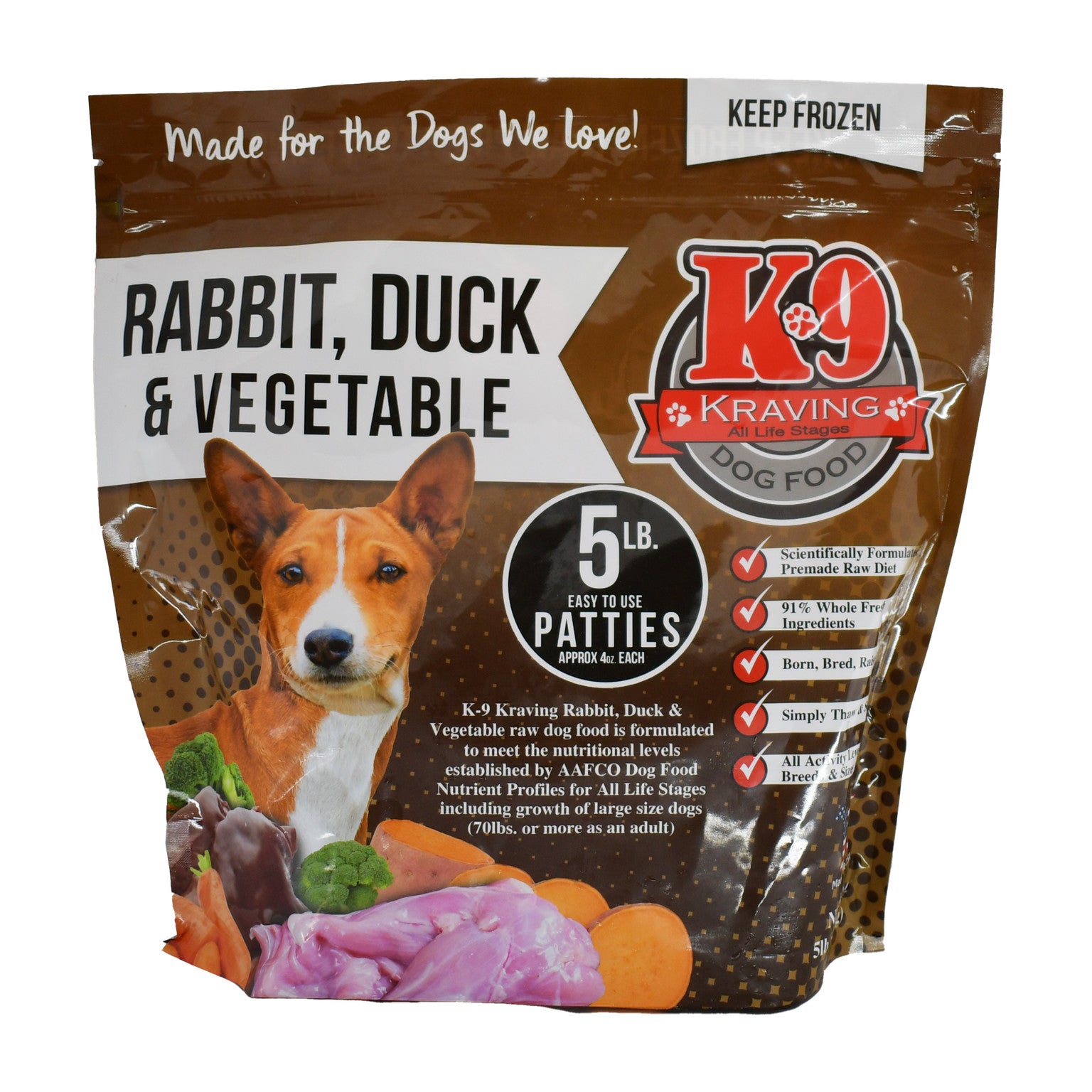 k9 Kraving 5lb Rabbit Duck Veg Patties The K9 Shop