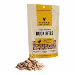 VITAL ESSENTIALS DOG FREEZE-DRIED TREAT BITES DUCK 2oz