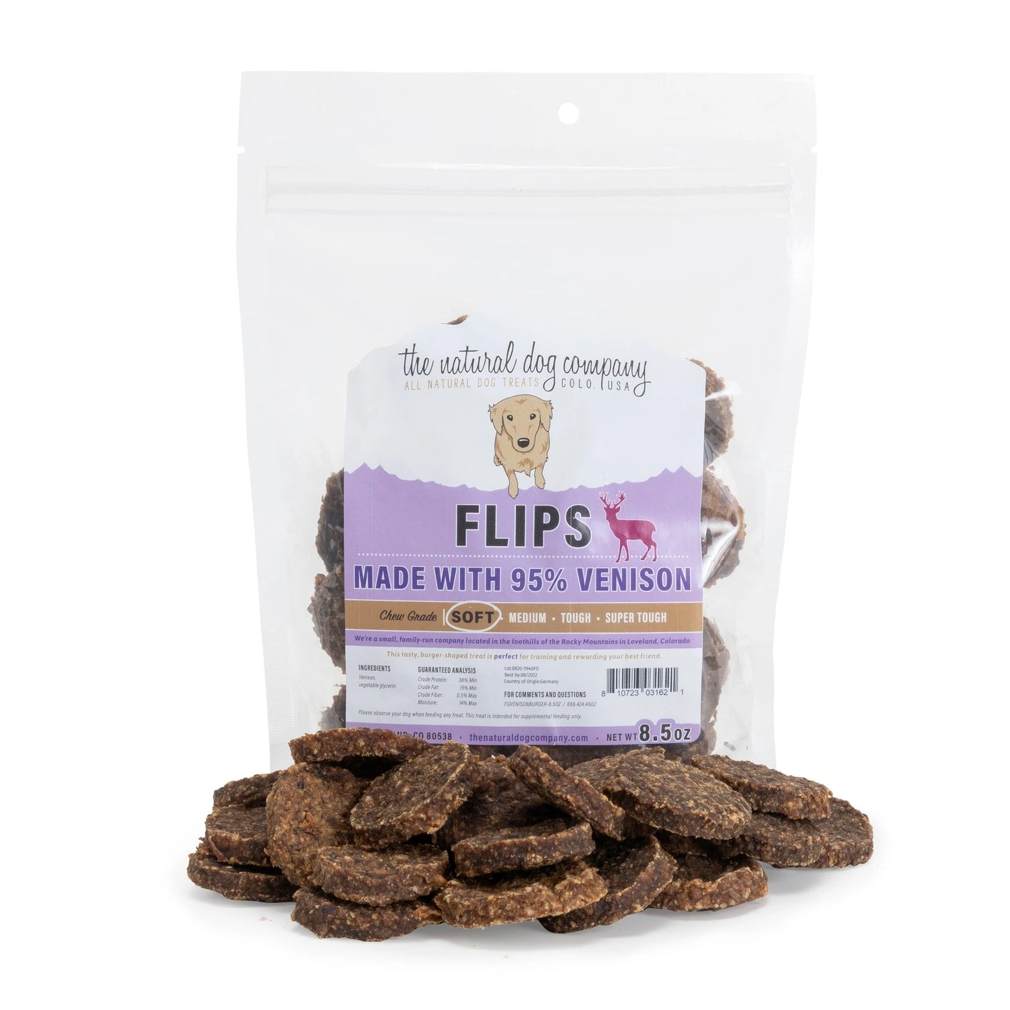 Tuesdays Natural Dog Company Venison Flips