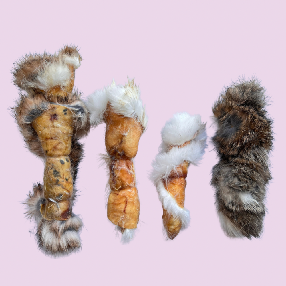 Rabbit Skin Roll with Fur - Small