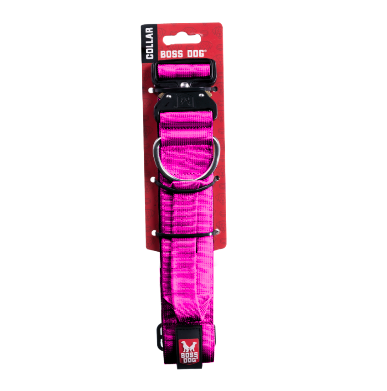 Boss Dog Tactical Collar 1.5" - Large - Hot Pink