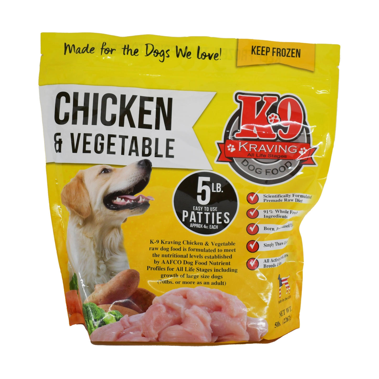 K9 Kraving 5lb Chicken Patties