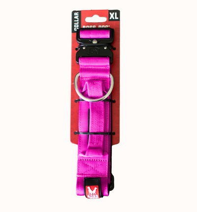 Boss Dog Tactical Collar 2" - XLarge - Hot Pink