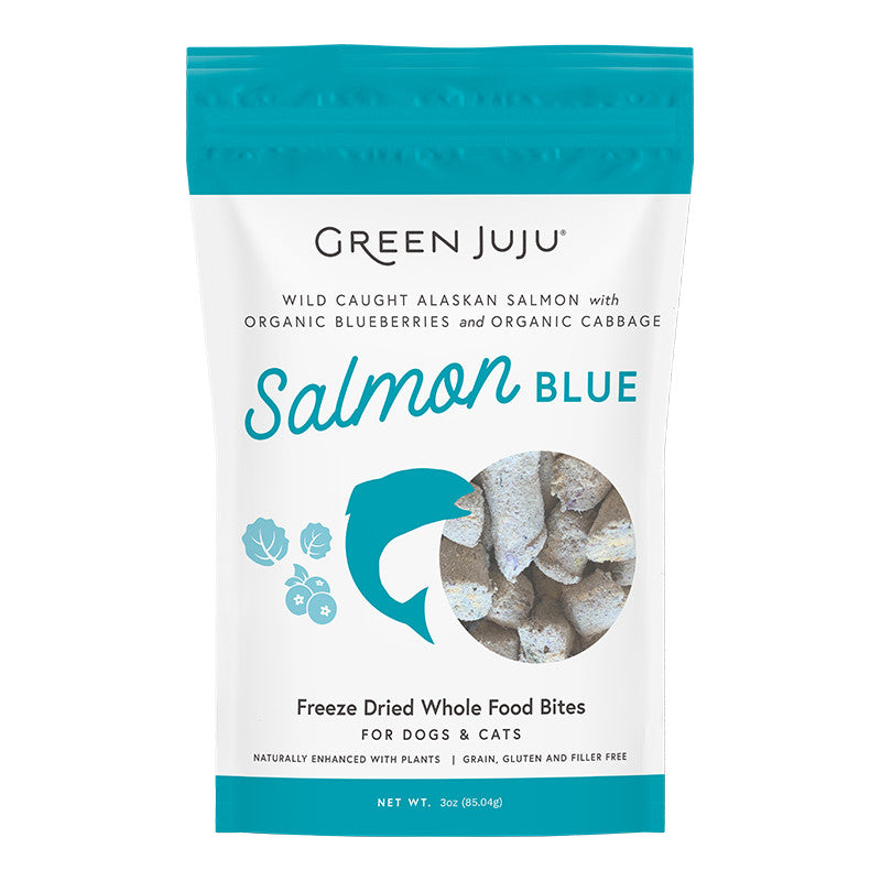 Green JuJu Salmon Blue Freeze Dried Treats 3oz