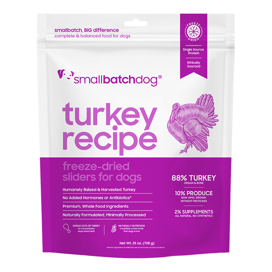Small Batch Dog Freeze-Dried Turkey Batch Slider 25oz
