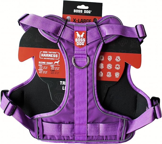 Boss Dog Tactical Harness - XLarge - Purple