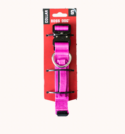 Boss Dog Tactical Collar 1.2" - Small - Hot Pink