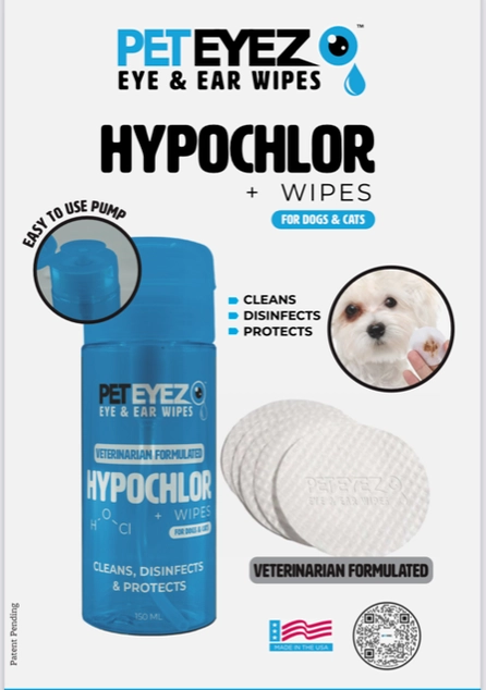 PetEyez - Eye and Ear Wipes with Hypochlor