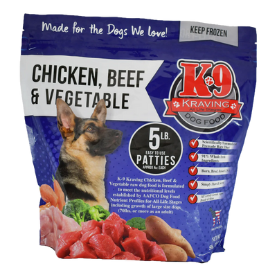 K9 Kraving 5lb Chicken & Beef Patties