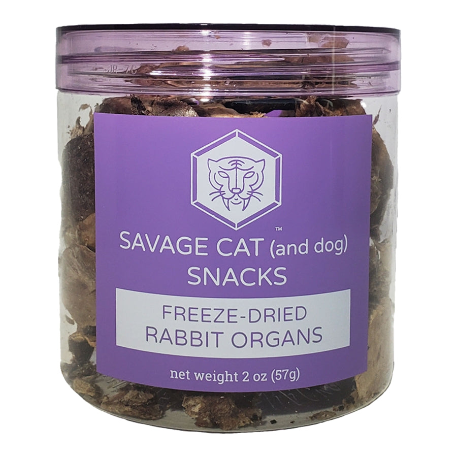Savage Cat & Dog Freeze-Dried Rabbit Organs 2oz