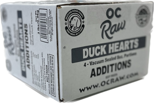 OC Raw Frozen Duck Hearts 2lb