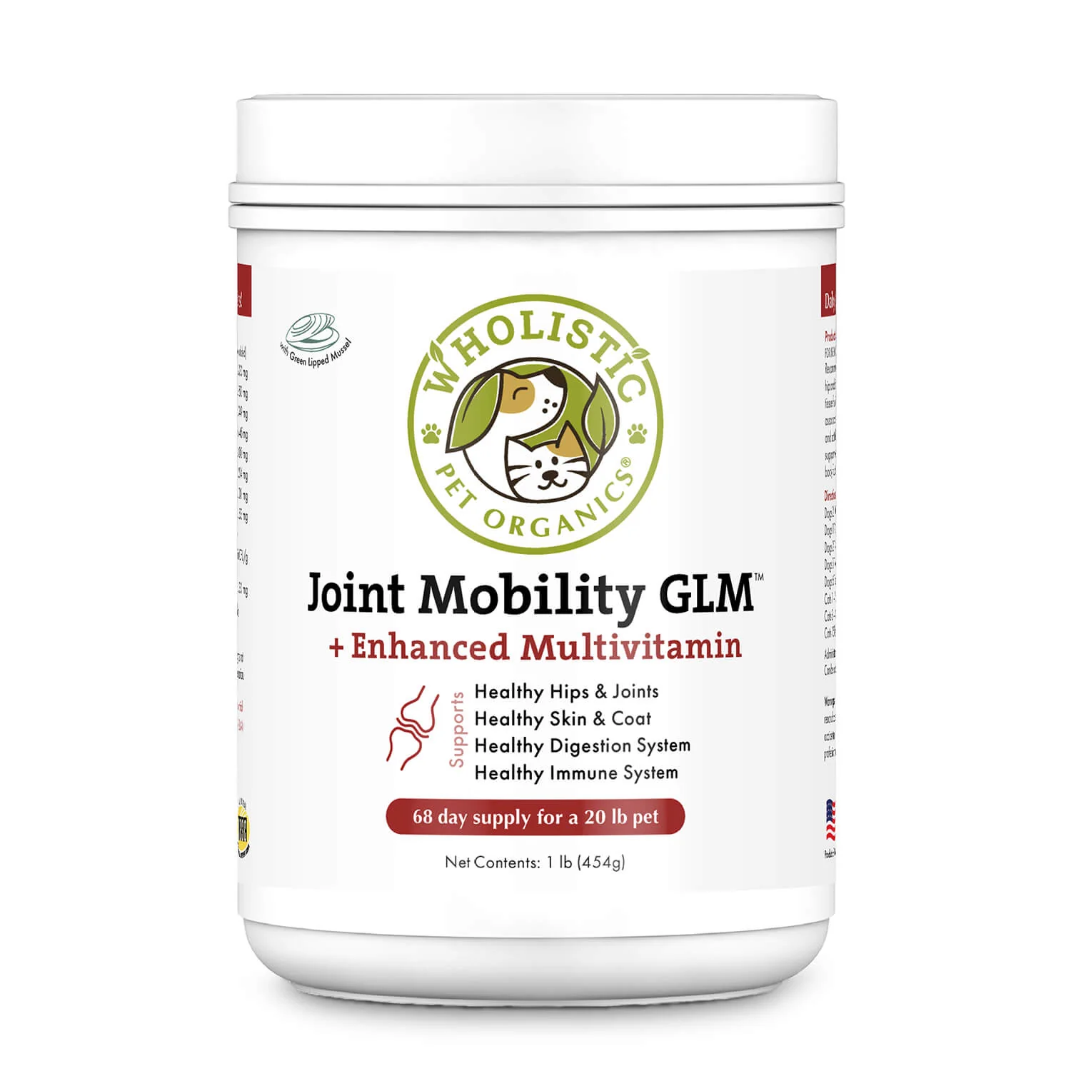 Wholistic Pet Joint Mobility GLM 1lb