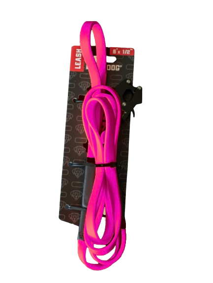 Boss Dog Tactical Tracking Leash - Biothane - 6ft - Hot Pink