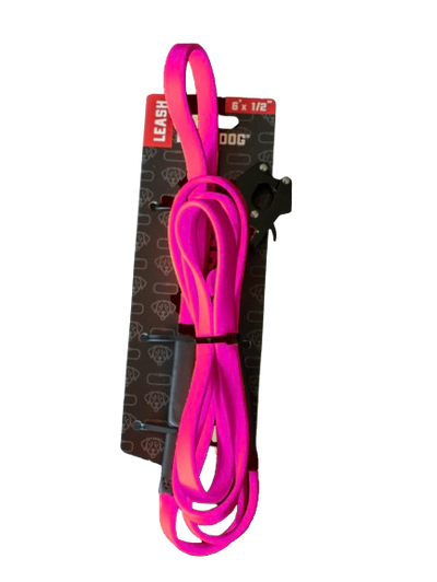 Boss Dog Tactical Tracking Leash - Biothane - 6ft - Hot Pink