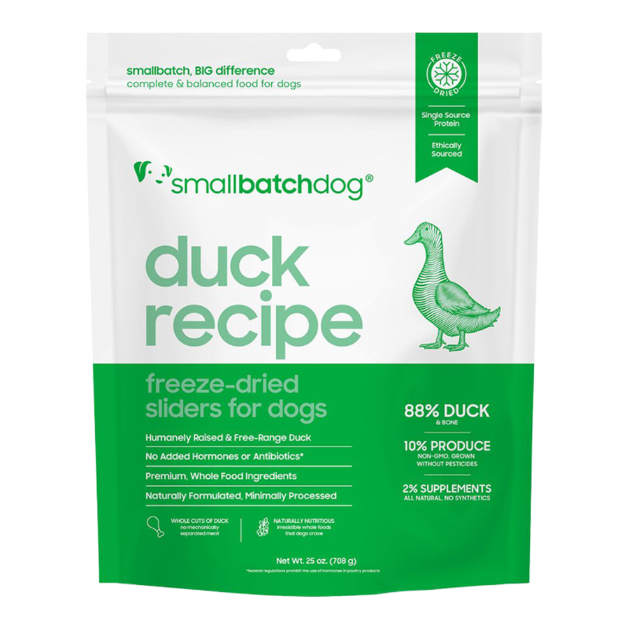 Small Batch Dog Freeze-Dried Duck Batch Slider 25oz