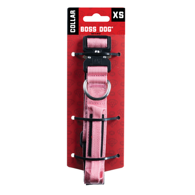 Boss Dog Tactical Collar 1" - X-Small - Pink