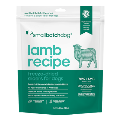 Small Batch Dog Freeze-Dried Lamb Batch Slider 25oz