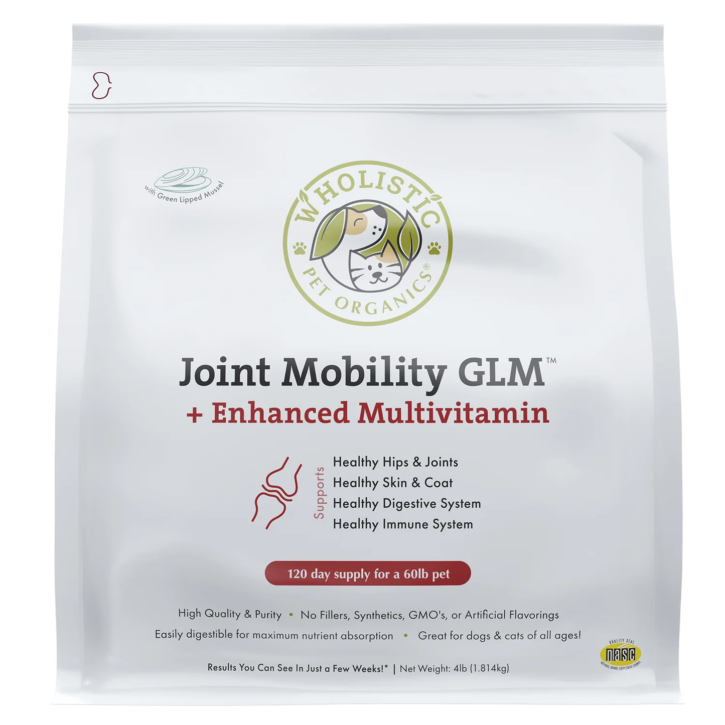Wholistic Pet Organics Joint Mobility GLM 4lb