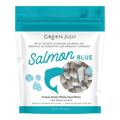 Green JuJu Salmon Blue Freeze Dried Treats 7.5 oz