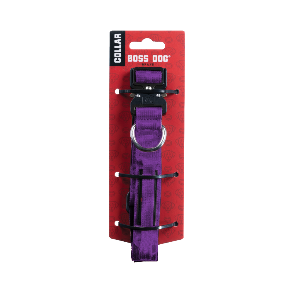 Boss Dog Tactical Collar 1.2" - Small - Purple