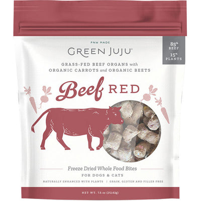 Green JuJu Beef Red Freeze Dried Treats - Beef 7.5oz